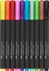 Ecsetirón készlet, FABER-CASTELL "Black Edition" 10 különböző szín