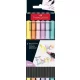 Ecsetirón készlet, FABER-CASTELL 'Black Edition', 6 különböző pasztell szín