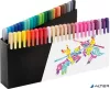 Ecsetirón készlet, tartóval, FABER-CASTELL "Black Edition", 50 különböző szín