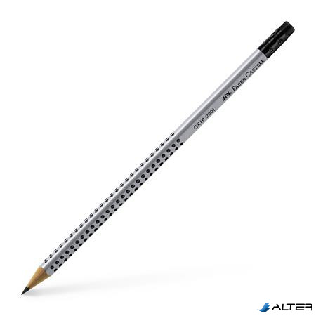 Grafitceruza radírral, HB, háromszögletű, FABER-CASTELL "Grip 2001"