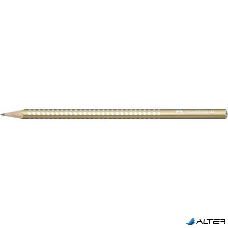 Grafitceruza, B, háromszögletű, FABER-CASTELL 'Sparkle Pearl', gyöngyházfényű, arany