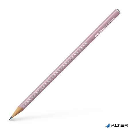 Grafitceruza, B, háromszögletű, FABER-CASTELL "Sparkle", gyöngyház rózsaszín