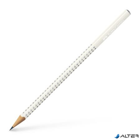 Grafitceruza, B, háromszögletű, FABER-CASTELL "Sparkle", gyöngyház kókuszfehér