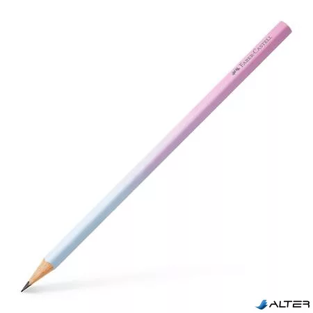 Grafitceruza, B, háromszögletű, FABER-CASTELL "Flow", rózsa-égkék