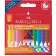 Zsírkréta, háromszögletű, FABER-CASTELL "Grip", 12 különböző szín