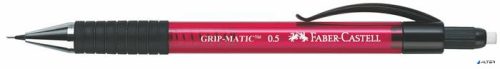 Nyomósirón, 0,5 mm, FABER-CASTELL 'Grip Matic 1375', piros