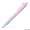 Golyóstoll, 1 mm, XB, nyomógombos, rózsa-égkék tolltest, FABER-CASTELL "Daily Ball Flow", kék