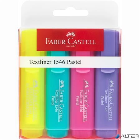 Szövegkiemelő készlet, 1-5 mm, FABER-CASTELL "1546 Pastel", 4 különböző szín