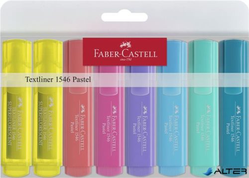 Szövegkiemelő készlet, 1-5 mm, FABER-CASTELL "1546 Pastel", 8 különböző szín