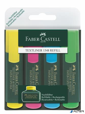 Szövegkiemelő készlet, 1-5 mm, FABER-CASTELL, "Textliner 48", 4 különböző szín