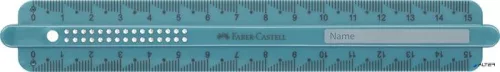 Vonalzó, műanyag, törhetetlen, 15 cm, FABER-CASTELL 'Sparkle', vegyes színek