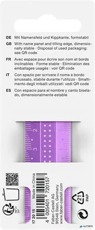 Vonalzó, műanyag, törhetetlen, 15 cm, FABER-CASTELL 'Sparkle', vegyes színek