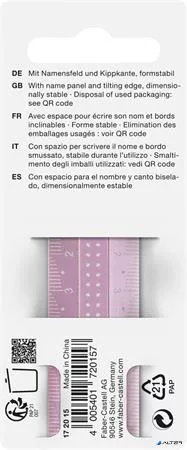 Vonalzó, műanyag, törhetetlen, 15 cm, FABER-CASTELL 'Sparkle', vegyes színek