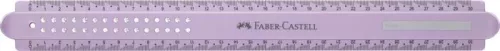 Vonalzó, műanyag, törhetetlen, 30 cm, FABER-CASTELL 'Sparkle', vegyes színek