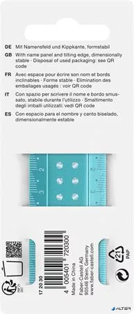 Vonalzó, műanyag, törhetetlen, 30 cm, FABER-CASTELL 'Sparkle', vegyes színek