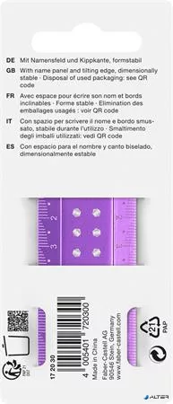 Vonalzó, műanyag, törhetetlen, 30 cm, FABER-CASTELL 'Sparkle', vegyes színek