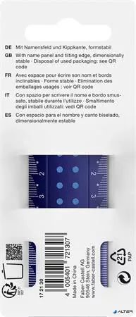 Vonalzó, műanyag, törhetetlen, 30 cm, FABER-CASTELL 'Pöttyös', vegyes színek