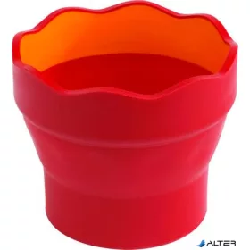   Ecsettál, műanyag, FABER-CASTELL 'Click&Go', piros