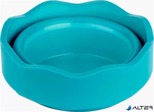 Ecsettál, műanyag, FABER-CASTELL "Click&Go", türkiz