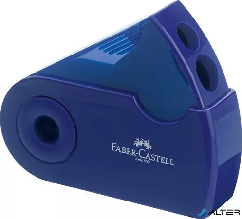 Hegyező display, kétlyukú, 2 tartályos, FABER-CASTELL, vegyes színek
