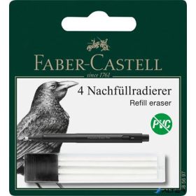   Pótbél precíziós radírstifthez, 4 darabos, FABER-CASTELL