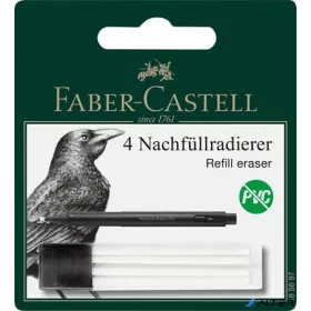   Pótbél precíziós radírstifthez, 4 darabos, FABER-CASTELL