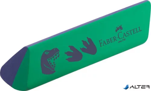 Radír display, háromszögletű, FABER-CASTELL, dinoszaurusz