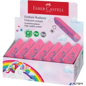 Radír display, háromszögletű, FABER-CASTELL, unikornis