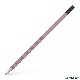   Grafitceruza radírral, B, háromszögletű, FABER-CASTELL "Grip 2001", rózsaszín