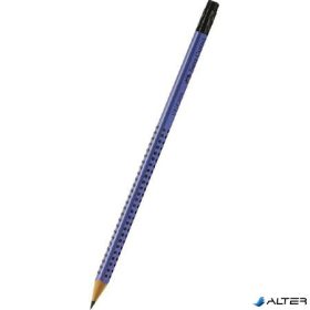  Grafitceruza, radírral, B, háromszögletű, FABER-CASTELL 'Grip 2001', kék