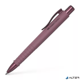   Golyóstoll, 1 mm, XB, nyomógombos tolltest, bordó tolltest, FABER-CASTELL "Poly Ball Urban", kék