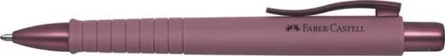 Golyóstoll, 1 mm, XB, nyomógombos tolltest, bordó tolltest, FABER-CASTELL "Poly Ball Urban", kék
