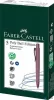 Golyóstoll, 1 mm, XB, nyomógombos tolltest, bordó tolltest, FABER-CASTELL "Poly Ball Urban", kék