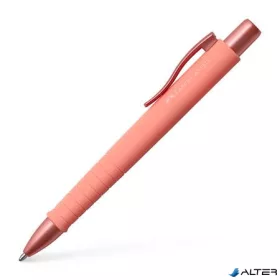   Golyóstoll, 1 mm, XB, nyomógombos tolltest, korallpiros tolltest, FABER-CASTELL "Poly Ball Urban", kék