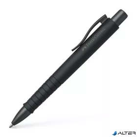   Golyóstoll, 1 mm, XB, nyomógombos tolltest, fekete tolltest, FABER-CASTELL "Poly Ball Urban", kék