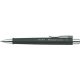 Golyóstoll, 0,7 mm, nyomógombos fekete tolltest, FABER-CASTELL "Poly Ball", kék