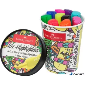   Szövegkiemelő, 1-5 mm, FABER-CASTELL "Textliner 46", 10 különböző szín