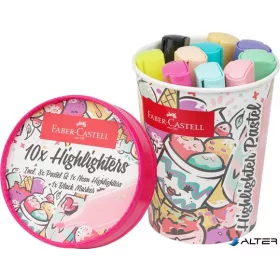   Szövegkiemelő, 1-5 mm, FABER-CASTELL "Textliner 46", 10 különböző pasztell szín