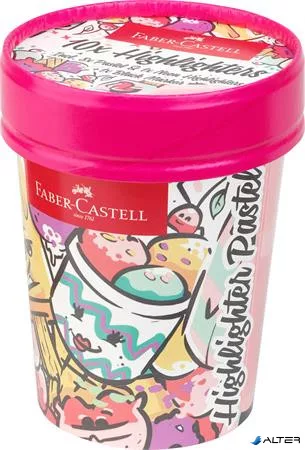 Szövegkiemelő, 1-5 mm, FABER-CASTELL "Textliner 46", 10 különböző pasztell szín