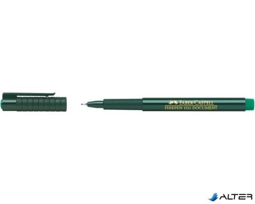 Tűfilc, 0,4 mm, FABER-CASTELL 'Finepen 1511', zöld