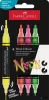 Dekormarker készlet, 1,0/3,0 mm, kétvégű, akril, FABER-CASTELL 'Shake&Paint', 4 különböző neon szín