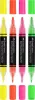 Dekormarker készlet, 1,0/3,0 mm, kétvégű, akril, FABER-CASTELL 'Shake&Paint', 4 különböző neon szín