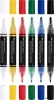 Dekormarker készlet, 1,0/3,0 mm, kétvégű, akril, FABER-CASTELL 'Shake&Paint', 6 különböző szín