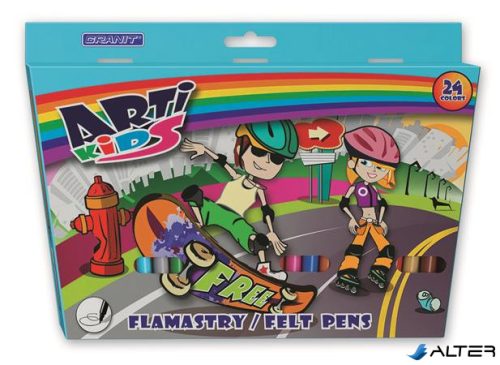 Rostirón készlet, GRANIT "Arti Kids", 24 különböző szín