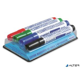   Táblamarker készlet, 2-3 mm, kúpos, mágneses tolltartóval, GRANIT "M460", 4 különböző szín