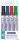 Táblamarker készlet, 2-3 mm, kúpos, GRANIT 'M460', 4 különböző szín