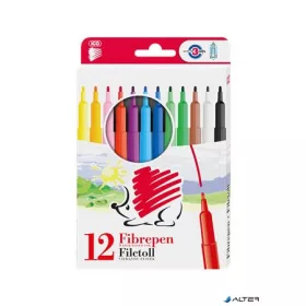   Filctoll készlet, 1 mm, ICO "Süni 300", 12 különböző szín