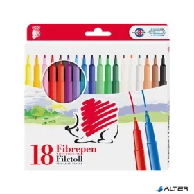   Filctoll készlet, 1 mm, ICO "Süni 300", 18 különböző szín