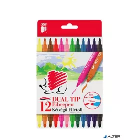   Filctoll készlet, 1/3 mm, kétvégű, ICO "Süni 300 DUO", 12 különböző szín