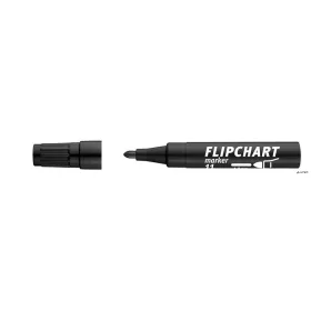   Flipchart marker, 1-3 mm, kúpos, ICO "Artip 11", fekete